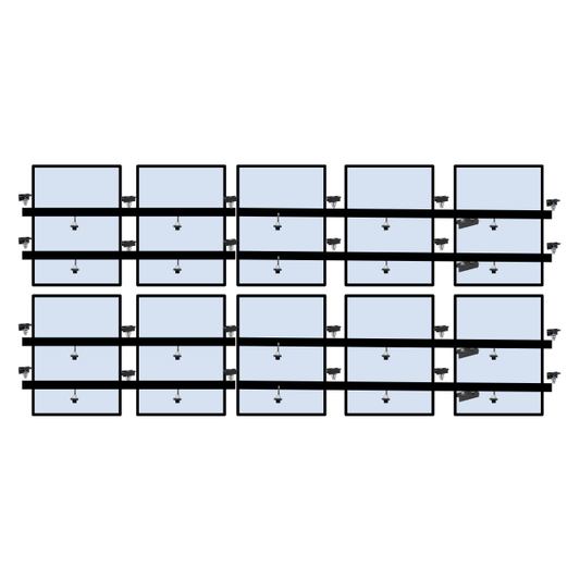 10 x DIY solar panel mounting kit (5+5)