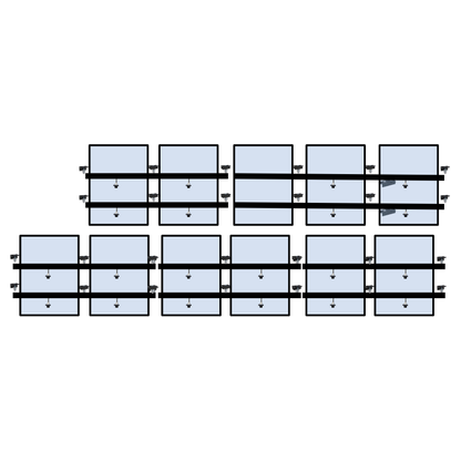 11 x DIY solar panel mounting kit (6+5)