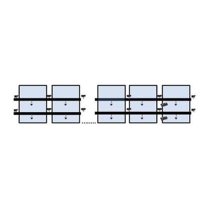 11 x DIY solar panel mounting kit (portrait)