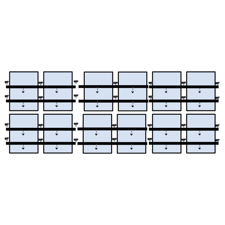 12 x DIY solar panel mounting kit (6+6)