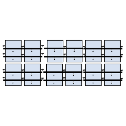 12 x DIY solar panel mounting kit (6+6)