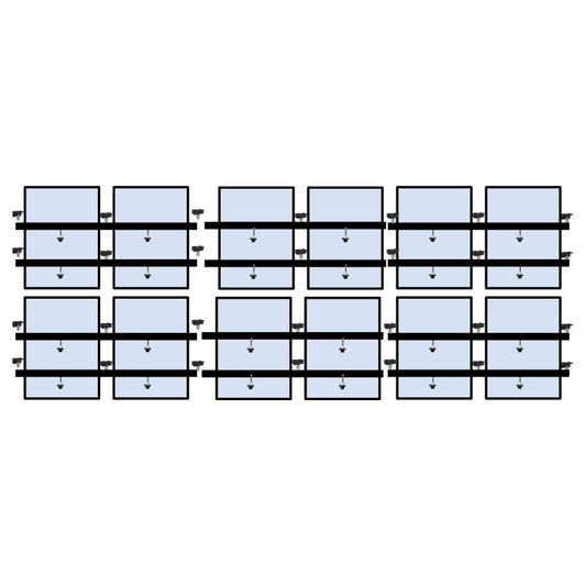 12 x DIY solar panel mounting kit (6+6)