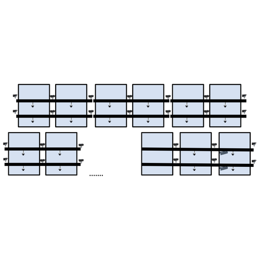 13 x DIY solar panel mounting kit (7+6)