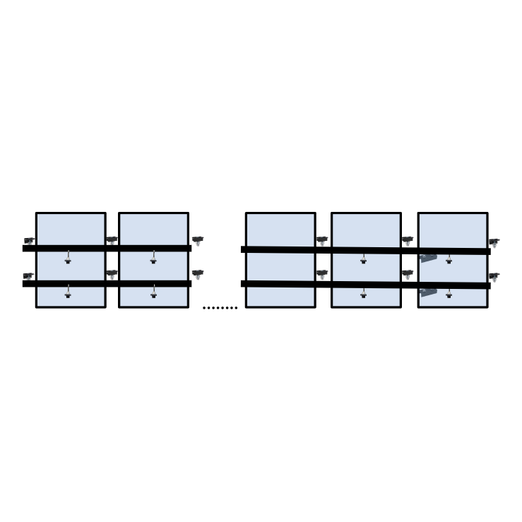 17 x DIY solar panel mounting kit (portrait)