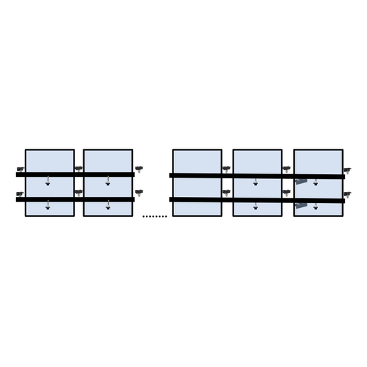 13 x DIY solar panel mounting kit (portrait)