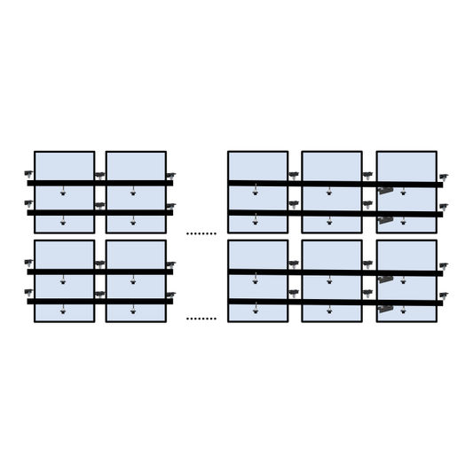 14 x DIY solar panel mounting kit (7+7)