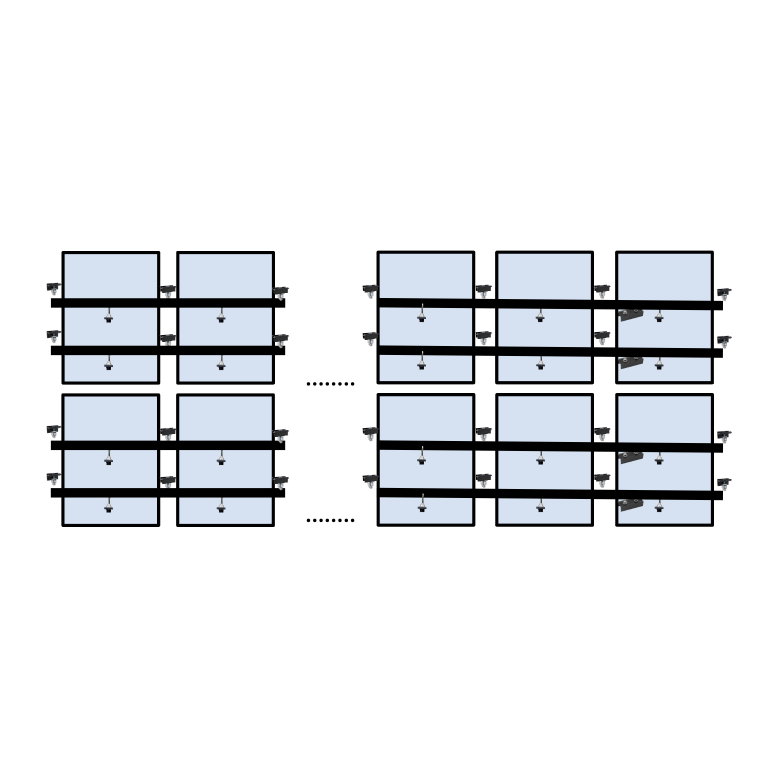 18 x DIY solar panel mounting kit (9+9)