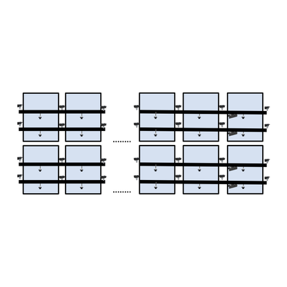 18 x DIY solar panel mounting kit (9+9)