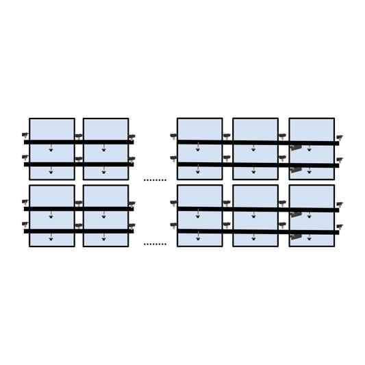 18 x DIY solar panel mounting kit (9+9)