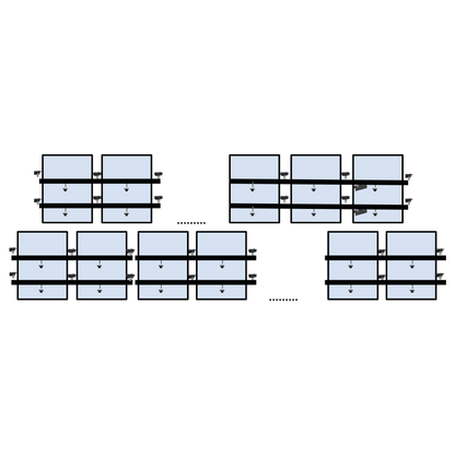 19 x DIY solar panel mounting kit (10+9)