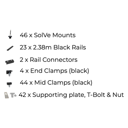 23 x DIY solar panel mounting kit (portrait)