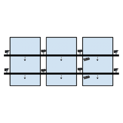 3 x Solar panel mounting kit (portrait)