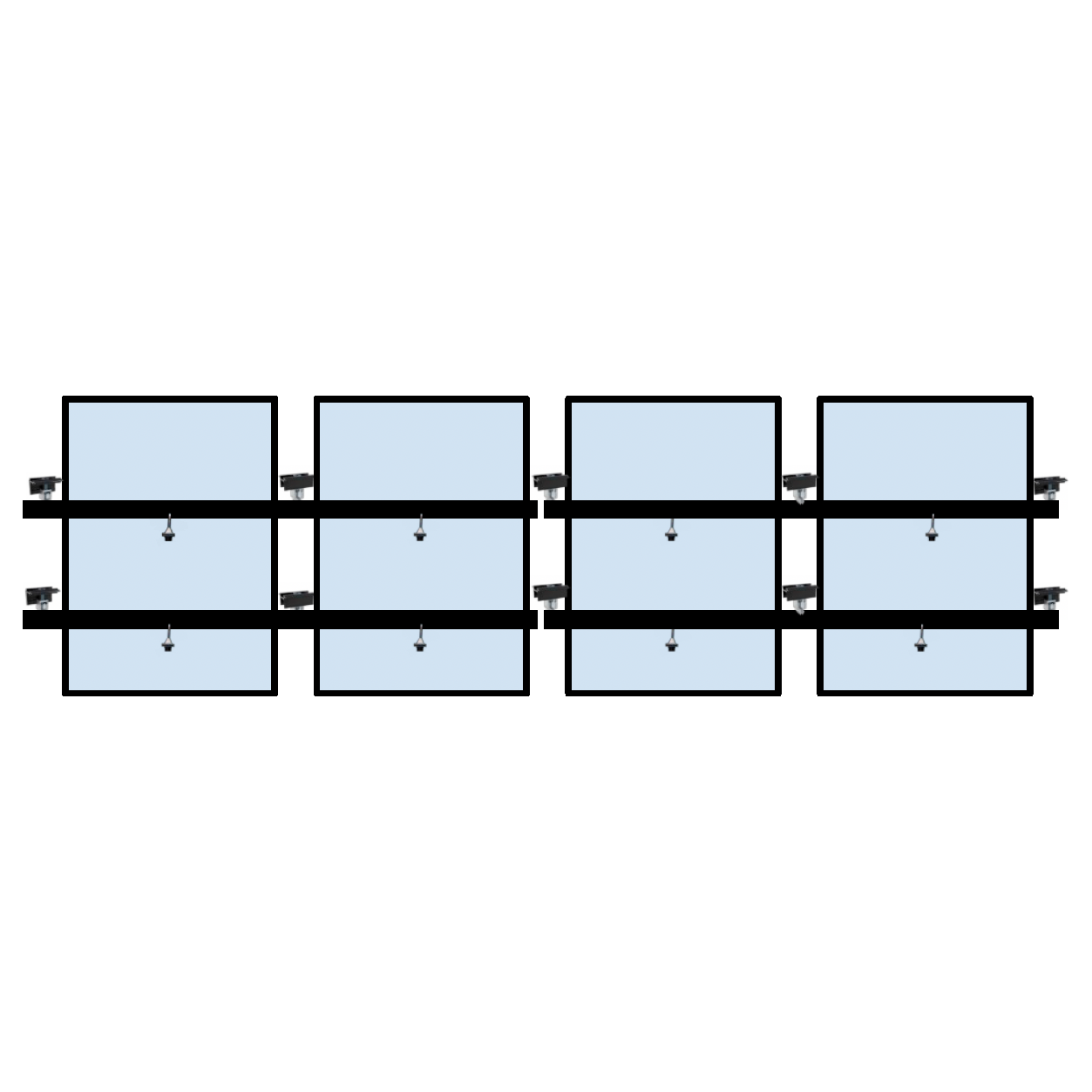 4 x Solar panel mounting kit (Portrait)