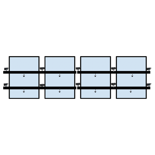 4 x Solar panel mounting kit (Portrait)