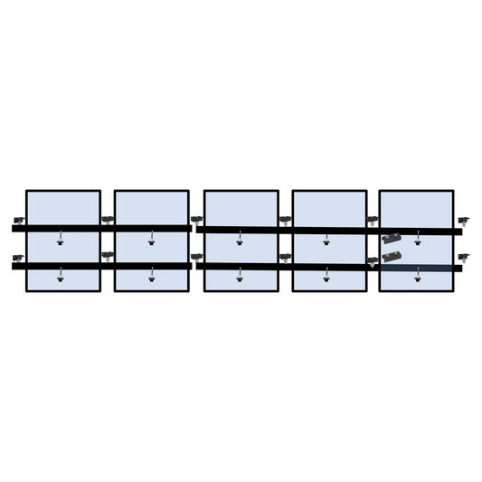 5 x Solar panel mounting kit (portrait)