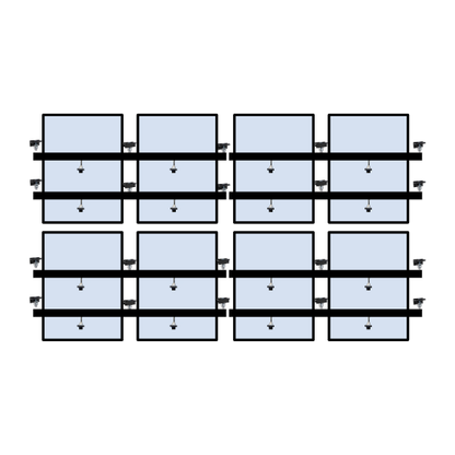 8 x DIY solar panel mounting kit (4+4)