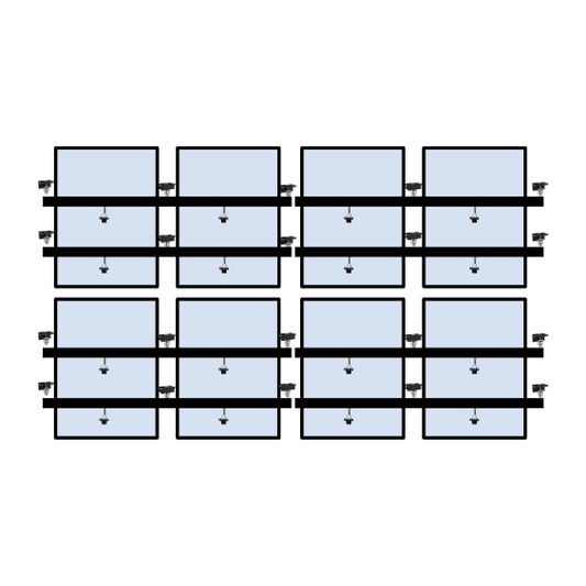 8 x DIY solar panel mounting kit (4+4)