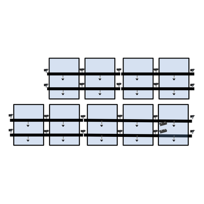 9 x DIY solar panel mounting kit (5+4)